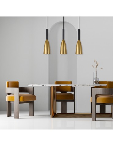 Light Prestige Solin 3 pendant line gold E27 gold/black LP-181/3L GD - product 2