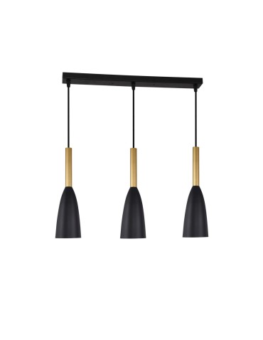 Light Prestige Solin 3 pendant line black/gold E27 black/gold LP-181/3L BK/GD