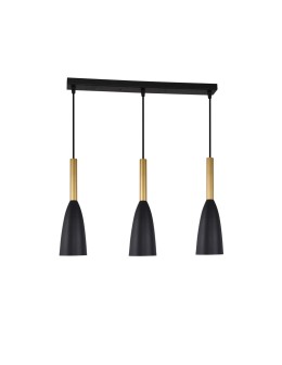 Light Prestige Solin 3 wisząca linia czarno/złota E27 czarny/złoty LP-181/3L BK/GD