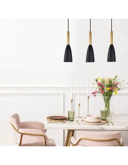 Light Prestige Solin 3 wisząca linia czarno/złota E27 czarny/złoty LP-181/3L BK/GD - produkt 2