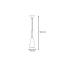Pendant lamps - Light Prestige Solin pendant gold E27 gold/black LP-181/1P GD - product 3