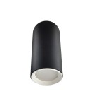 Ceiling luminaires for replaceable light source - Light Prestige Manacor black eyelet with white ring 13 cm GU10 black LP-232/1D - 130 BK/WH - product 1
