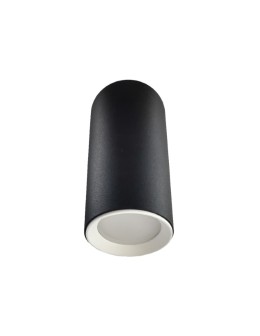 Light Prestige Manacor black eyelet with white ring 13 cm GU10 black LP-232/1D - 130 BK/WH