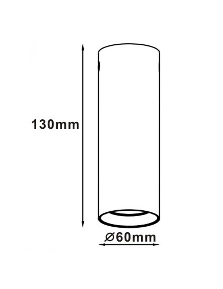Ceiling luminaires for replaceable light source - Light Prestige Manacor black eyelet with white ring 13 cm GU10 black LP-232/1D - 130 BK/WH - product kolory-swiatla.pl 2