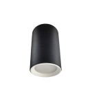 Ceiling luminaires for replaceable light source - Light Prestige Manacor black eyelet with white ring 9 cm GU10 black LP-232/1D - 90 BK/WH - product 1