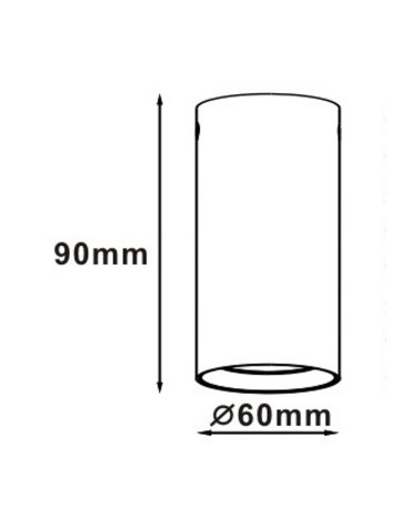 Light Prestige Manacor oczko czarne z białym ringiem 9 cm GU10 czarny LP-232/1D - 90 BK/WH - produkt 2