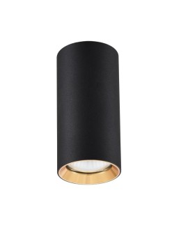 Light Prestige Manacor oczko czarne  ze złotym ringiem 17 cm GU10 czarny LP-232/1D - 170 BK/GD
