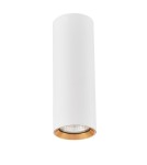 Ceiling luminaires for replaceable light source - Light Prestige Manacor white eyelet with gold ring 17 cm GU10 white LP-232/1D - 170 WH/GD - product 1