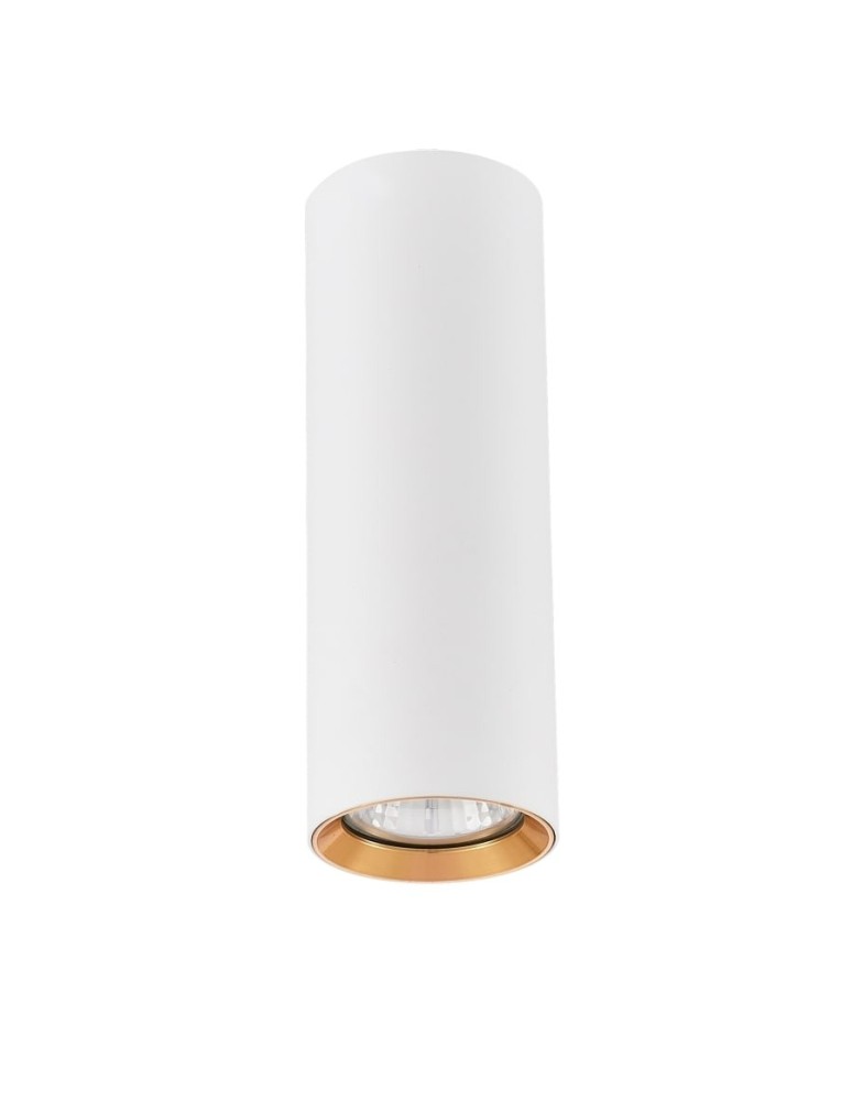 Ceiling luminaires for replaceable light source - Light Prestige Manacor white eyelet with gold ring 17 cm GU10 white LP-232/1D - 170 WH/GD - product kolory-swiatla.pl 1
