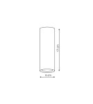 Ceiling luminaires for replaceable light source - Light Prestige Manacor white eyelet with gold ring 17 cm GU10 white LP-232/1D - 170 WH/GD - product 3