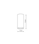 Ceiling luminaires for replaceable light source - Light Prestige Manacor white eyelet with gold ring 13 cm GU10 white LP-232/1D - 130 WH/GD - product 3