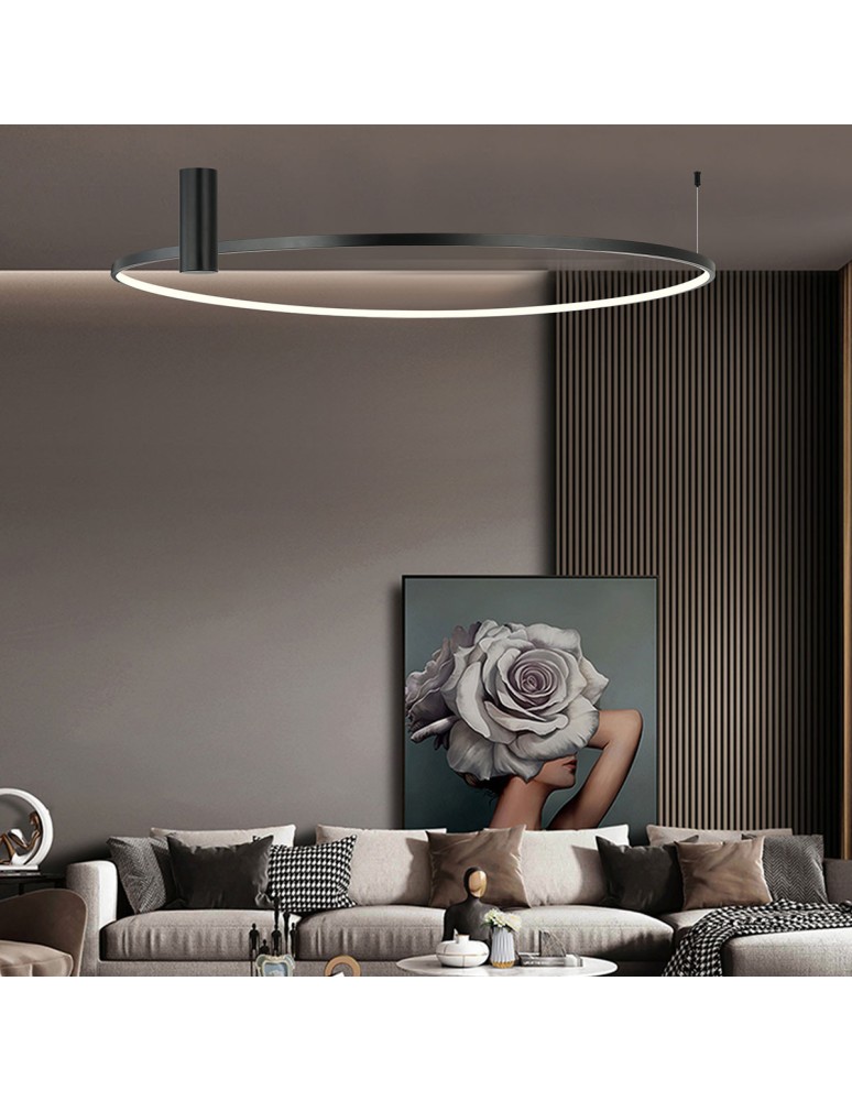 Modern ceiling lamps - Light Prestige Ring plafond L black 3000K LP-909/1C L BK 1 xLED black - product kolory-swiatla.pl 2