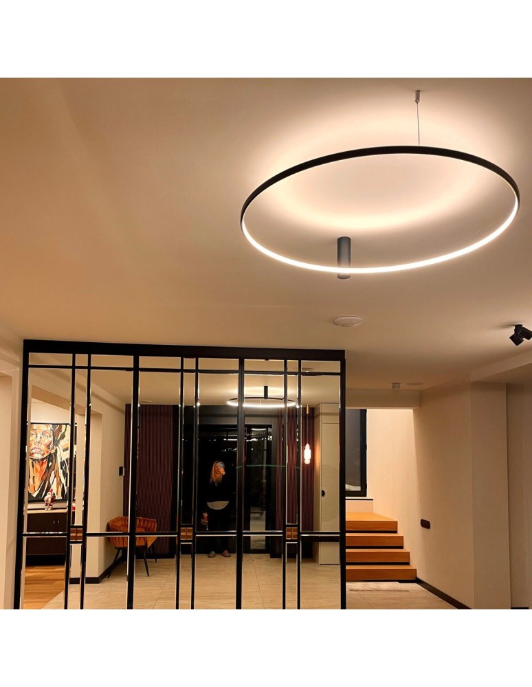 Modern ceiling lamps - Light Prestige Ring plafond L black 3000K LP-909/1C L BK 1 xLED black - product kolory-swiatla.pl 3