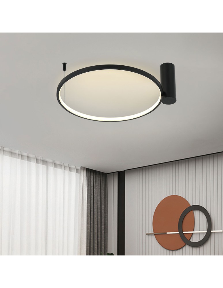 Modern ceiling lamps - Light Prestige Ring plafond S black 3000K LP-909/1C S BK 1xLED black - product kolory-swiatla.pl 3