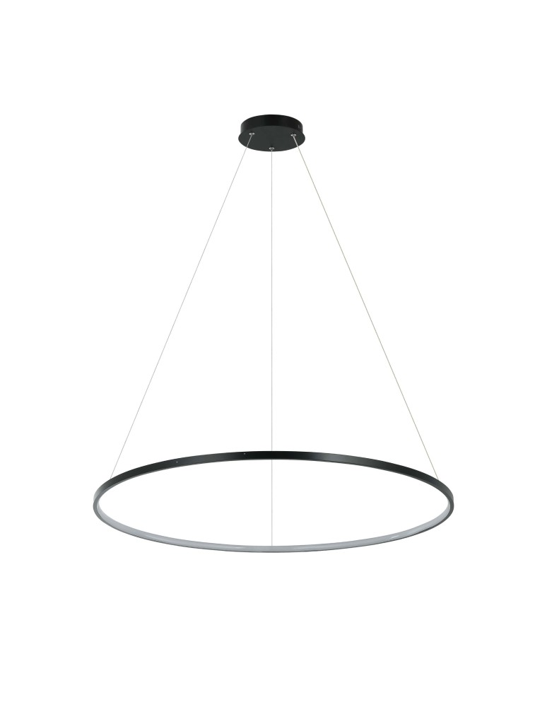 Pendant lamps circles - Light Prestige Ring pendant lamp large black 3000K LP-909/1P L BK 1xLED black - product kolory-swiatla.pl 1