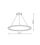 Pendant lamps circles - Light Prestige Ring pendant lamp large black 3000K LP-909/1P L BK 1xLED black - product 3