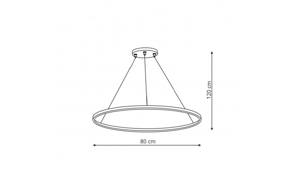 Light Prestige Ring lampa wisząca duża czarna 3000K LP-909/1P L BK 1xLED czarny