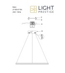 Pendant lamps circles - Light Prestige Ring pendant lamp large black 3000K LP-909/1P L BK 1xLED black - product 4