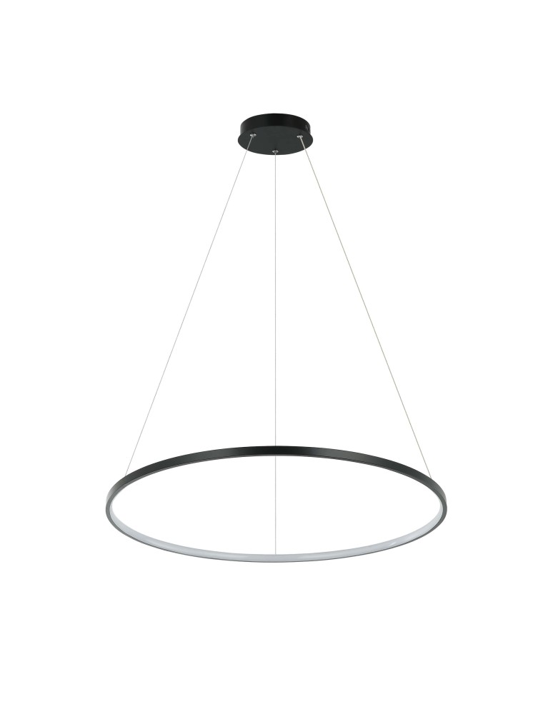 Pendant lamps circles - Light Prestige Ring medium pendant lamp black 4000K LP-909/1P 4M BK 1xLED black - product kolory-swiatla.pl 1