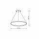 Light Prestige Ring lampa wisząca średnia czarna 4000K LP-909/1P 4M BK 1xLED czarny