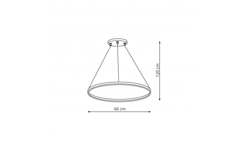 Light Prestige Ring lampa wisząca średnia czarna 4000K LP-909/1P 4M BK 1xLED czarny