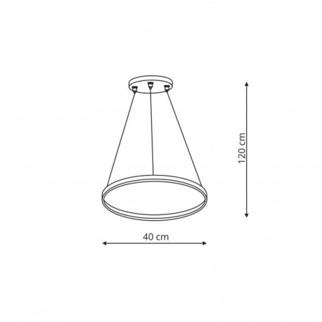 Light Prestige Ring lampa wisząca mała czarna 4000K LP-909/1P 4S BK 1xLED czarny