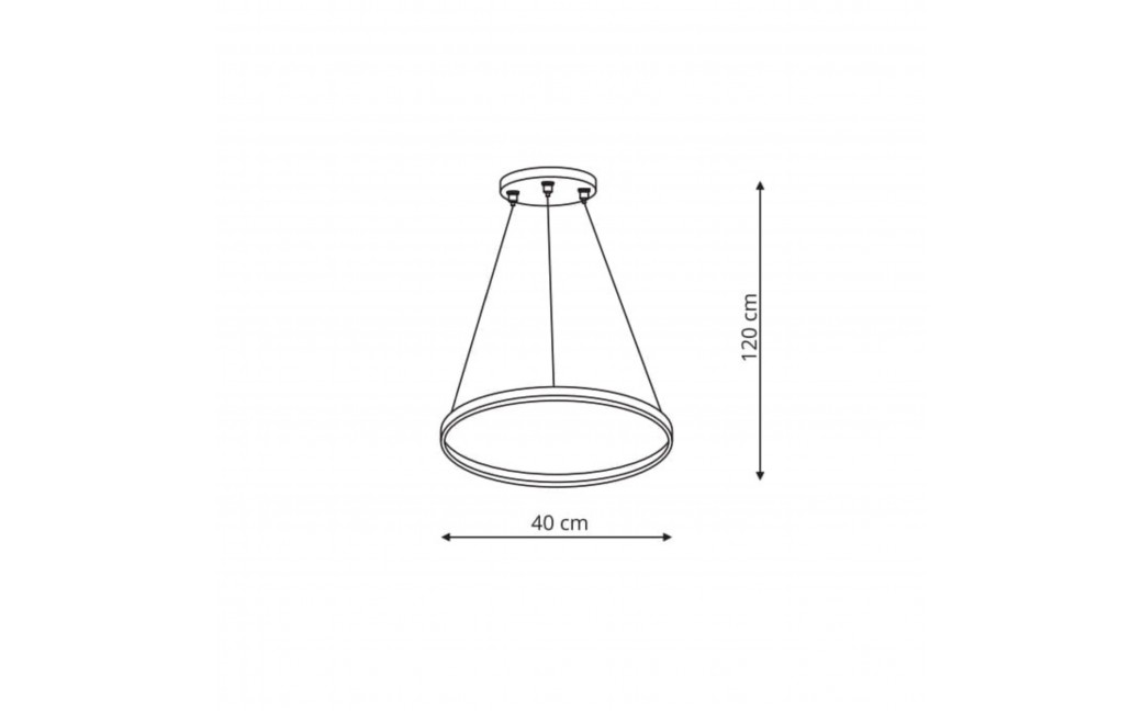 Light Prestige Ring lampa wisząca mała czarna 4000K LP-909/1P 4S BK 1xLED czarny