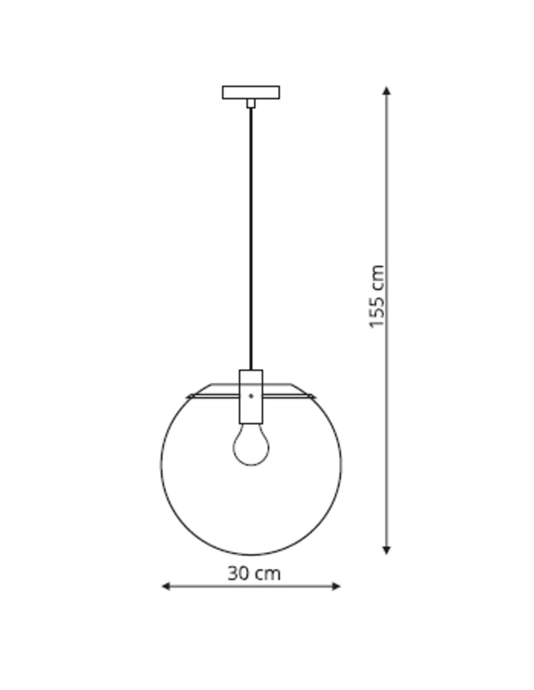 Pendant lamps - Light Prestige Puerto pendant large black E27 black LP-004/1P L BK - product kolory-swiatla.pl 3