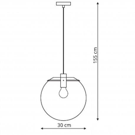 Light Prestige Puerto wisząca duża czarna E27 czarny LP-004/1P L BK