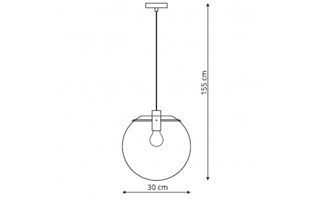 Light Prestige Puerto wisząca duża czarna E27 czarny LP-004/1P L BK