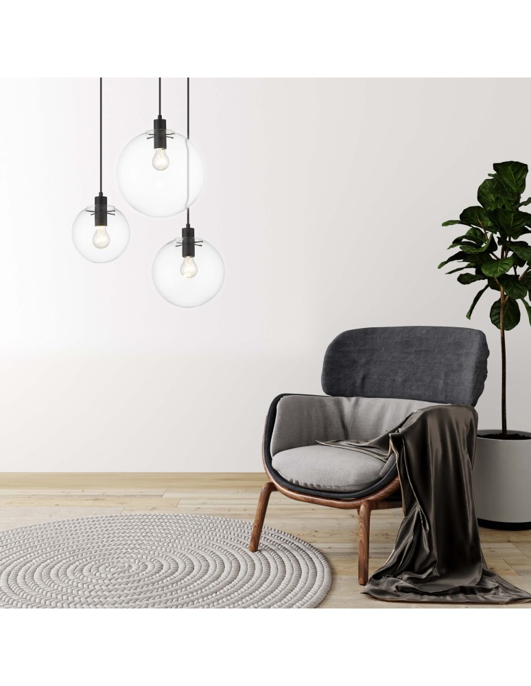 Pendant lamps - Light Prestige Puerto pendant medium black E27 black LP-004/1P M BK - product kolory-swiatla.pl 2