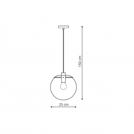 Light Prestige Puerto wisząca średnia czarna E27 czarny LP-004/1P M BK