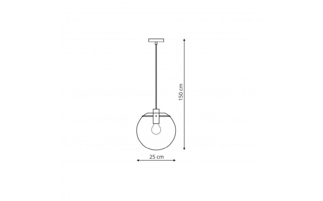 Light Prestige Puerto wisząca średnia czarna E27 czarny LP-004/1P M BK