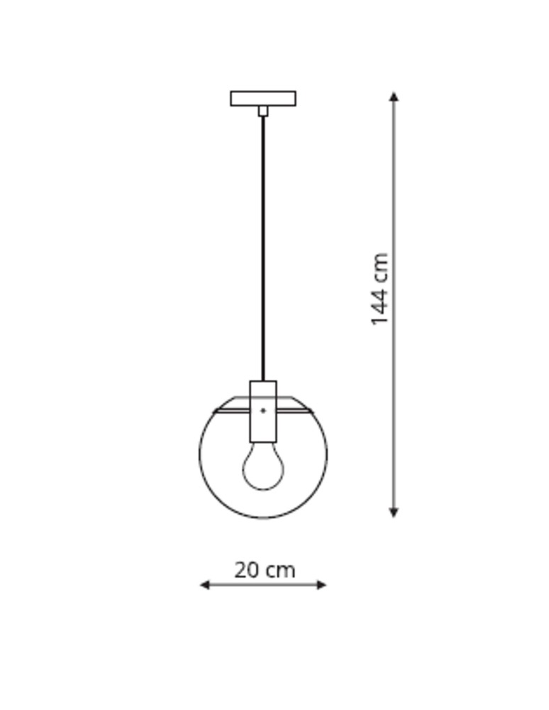 Pendant lamps - Light Prestige Puerto pendant small black E27 black LP-004/1P S BK - product kolory-swiatla.pl 3