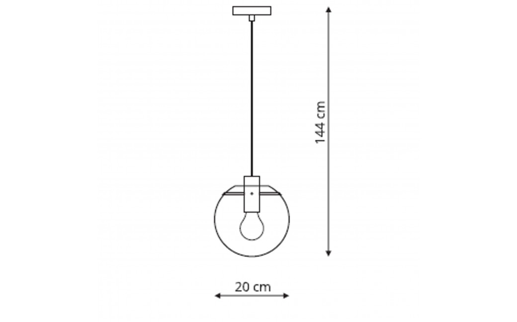 Light Prestige Puerto wisząca mała czarna E27 czarny LP-004/1P S BK