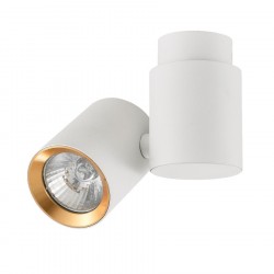 Light Prestige Boston 1 biały ze złotym ringiem GU10 biały LP-741/1W WH/GD