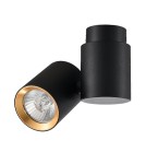 Ceiling spotlights - Light Prestige Boston 1 black with gold ring GU10 black LP-741/1W BK/GD - product 1