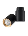Light Prestige Boston 1 czarny ze złotym ringiem GU10 czarny LP-741/1W BK/GD