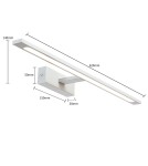 Bathroom wall lamps - Light Prestige Isla wall lamp white large with IP44 3000K LED white GS-LWB-20W/3 WH - product 3