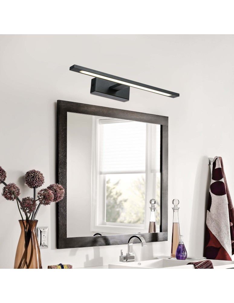 Bathroom wall lamps - Light Prestige Isla medium black wall lamp with IP44 3000K LED black GS-LWB-12W/3 BK - product kolory-swiatla.pl 2