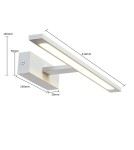 Bathroom wall lamps - Light Prestige Isla wall lamp white medium with IP44 3000K LED white GS-LWB-12W/3 WH - product 3