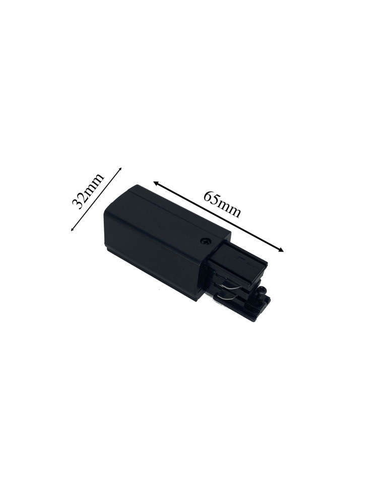 Accessories for 3 phase busbars - Light Prestige 3F black LP-555/3F BK end supply - product kolory-swiatla.pl 3