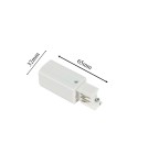 Accessories for 3 phase busbars - Light Prestige 3F end supply white LP-555/3F WH - product 3