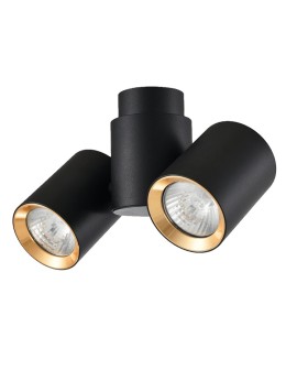 Light Prestige Boston 2 black with gold ring GU10 black LP-741/2W BK/GD