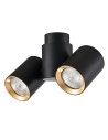 Light Prestige Boston 2 black with gold ring GU10 black LP-741/2W BK/GD