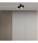 Spotlight ceiling lamps - Light Prestige Boston 2 black with gold ring GU10 black LP-741/2W BK/GD - product 3