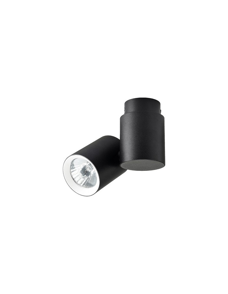 Ceiling spotlights - Light Prestige Boston 1 black with white ring GU10 black LP-741/1W BK/WH - product kolory-swiatla.pl 1