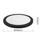 Plafonds - Light Prestige York plafond 2 in 1 4000K black LED black LP-330/1C 4BK - product 8