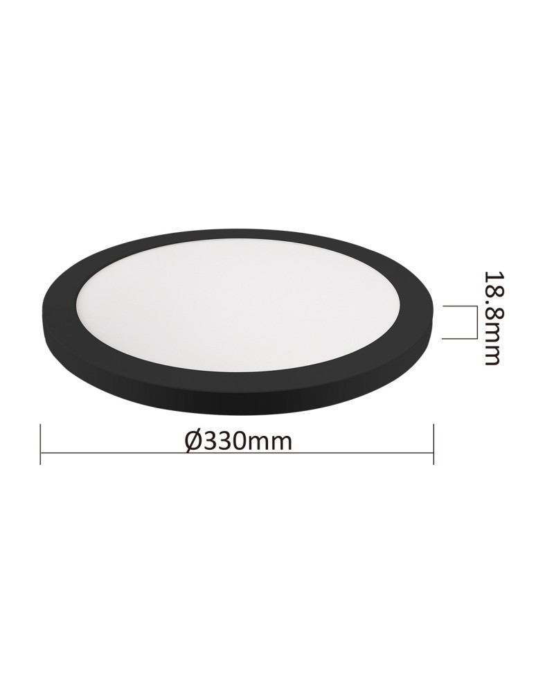 Plafonds - Light Prestige York plafond 2 in 1 4000K black LED black LP-330/1C 4BK - product kolory-swiatla.pl 8