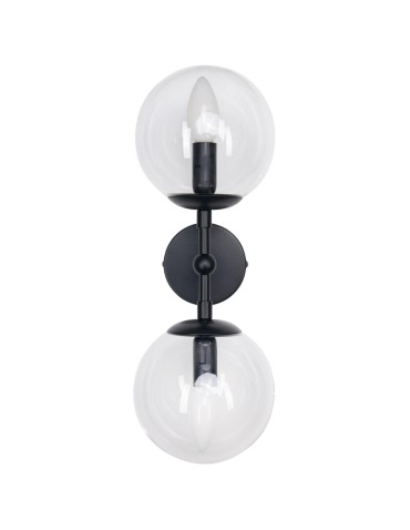 Light Prestige Dorado wall lamp 2 black Transp. 2xE14 black / transparent